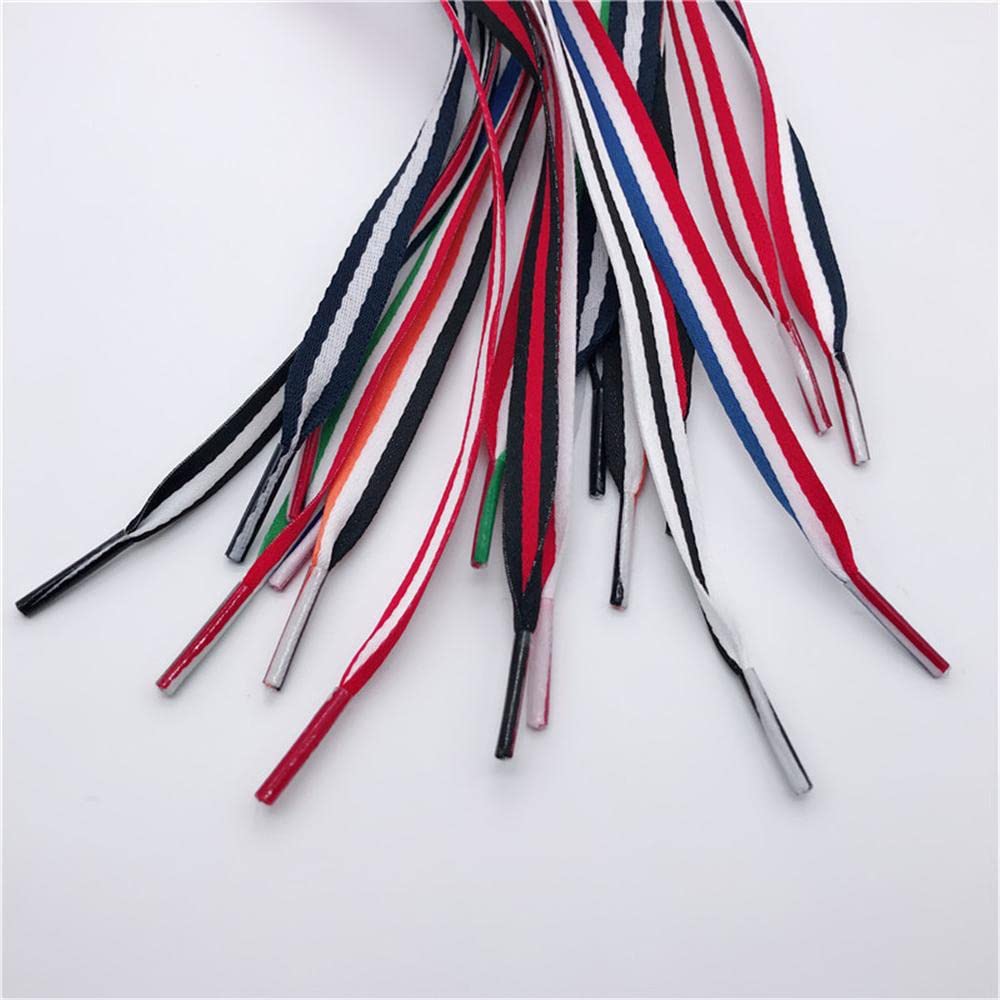 Uteruik Platte schoenveters sportschoenveters geruite veters voor wandelschoenen laarzen veters vervangingen 8mm x 180cm, 1 paar (#E