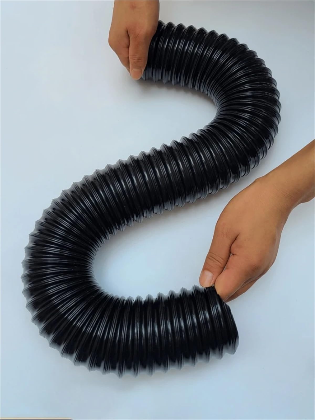 Tubo in plastica PU nera da 25-50 mm ID for aspirazione polvere, lunghezza 1000(Inner Diameter 50mm)