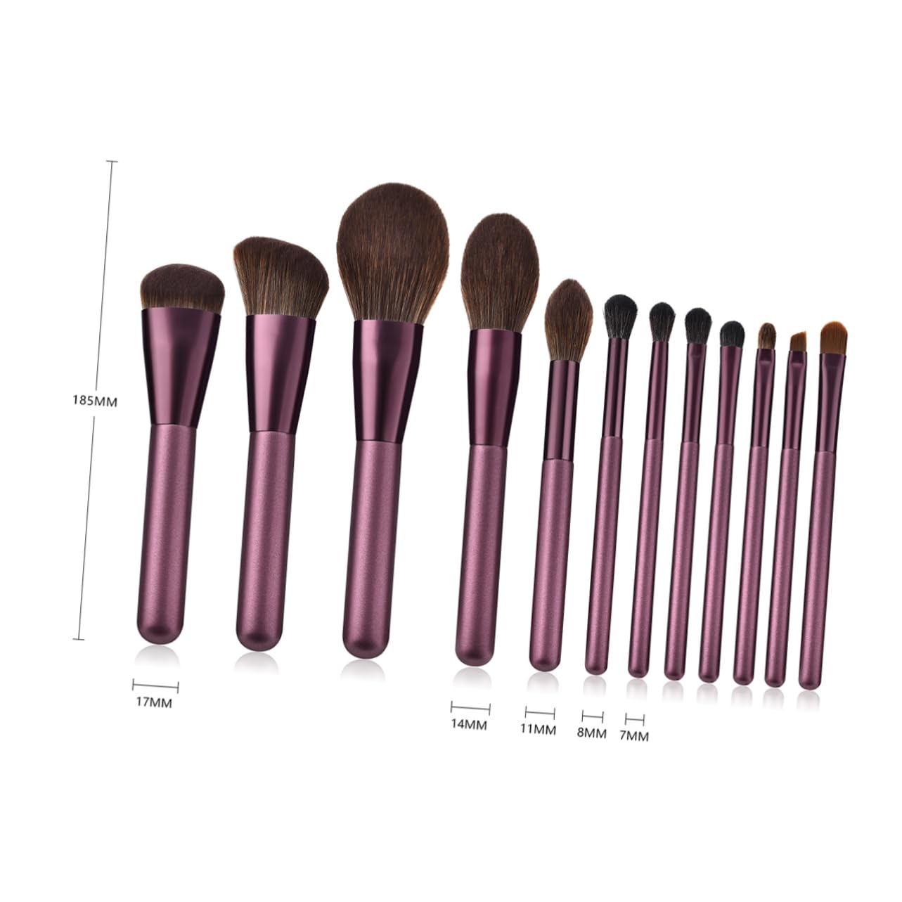 BESTYASH 12piezas Brochas De Maquillaje Profesional Pack Brochas Maquillaje Mango Madera Cerdas Nailon