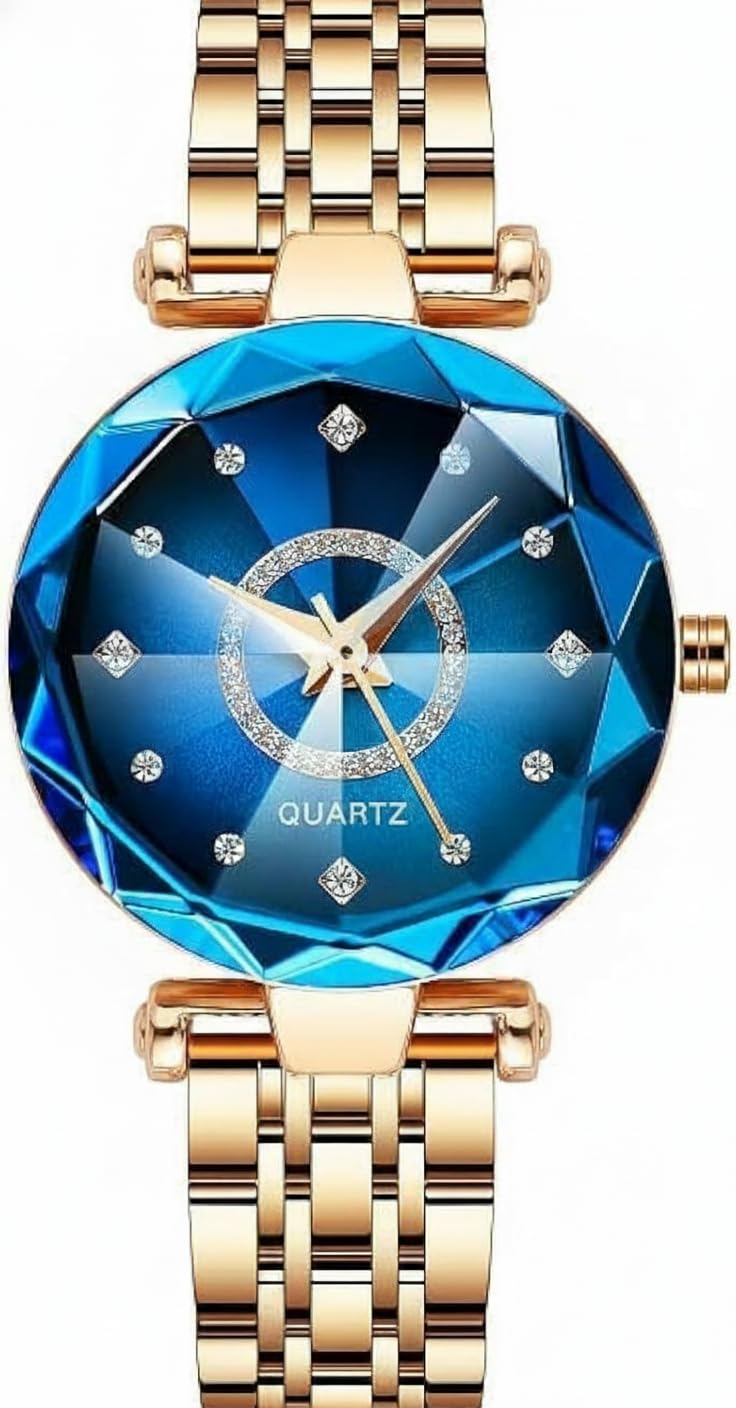 NALACAL Starry Women's Stainless Steel Watch, 2023 New Quartz Women's Bracelet Watches, Adjustable Mesh Band, Slim and Dreamy, Waterproof Light Luxury Starry Sky Dial Fashion Watch for Girls Women