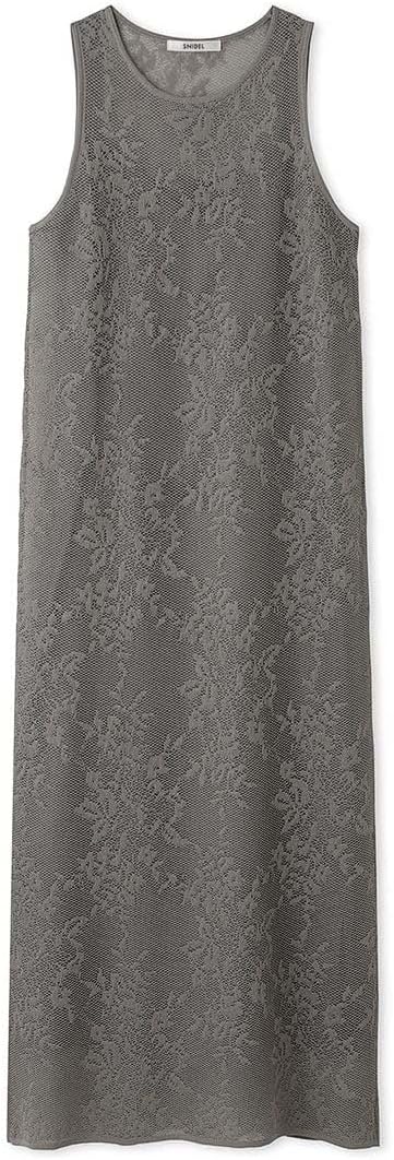 SNIDEL ノースリーブ レース マキシワンピース グレー SNIDEL ノースリーブ レース マキシワンピース グレー ノースリーブ