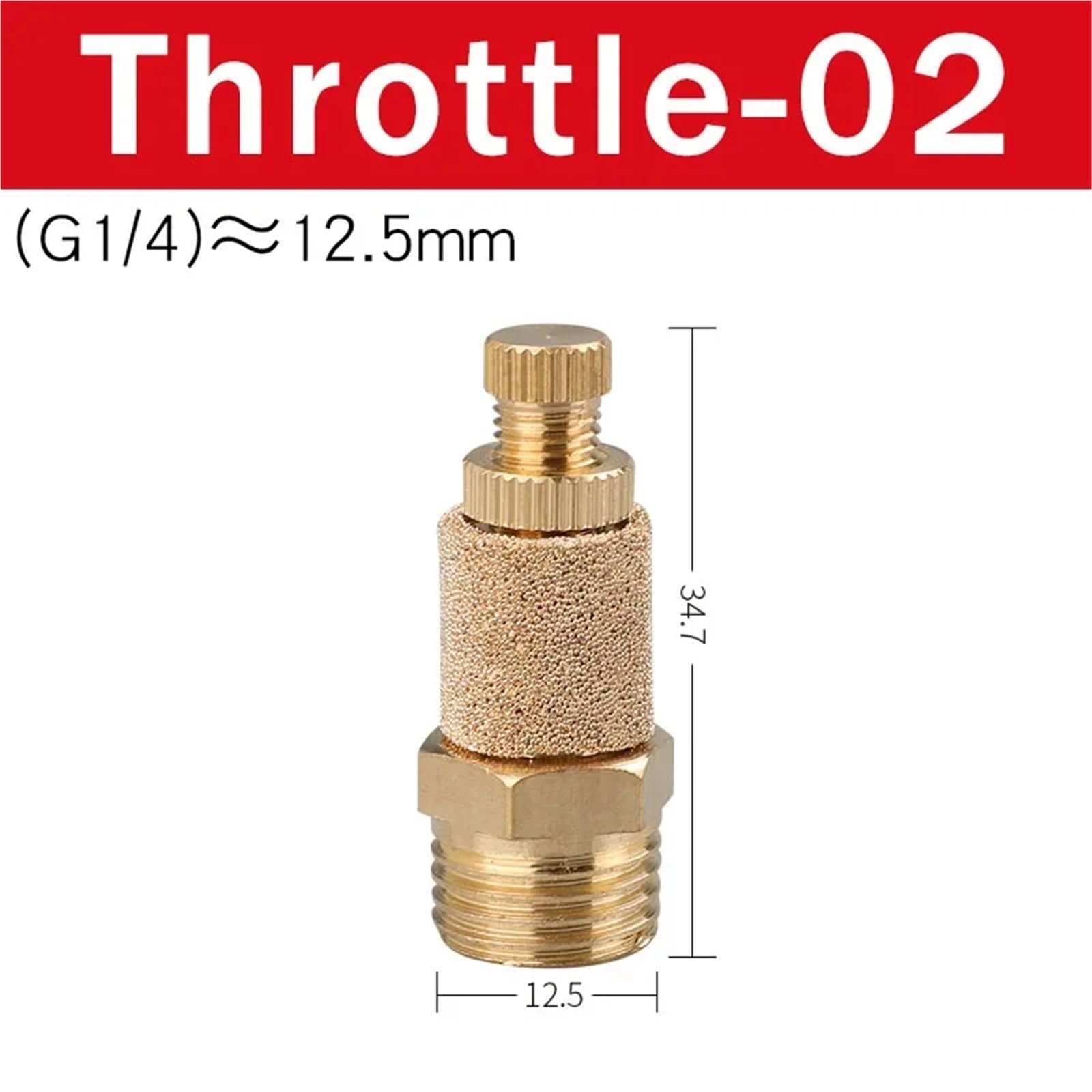 Silenziatore di scarico pneumatico 1/8 1/4 3/8 1/2 Standard Pipe Thread filettatura maschio for rumore 'aria ottone regolabile lungo corto BSL M5(SLL-02,50 PCS)