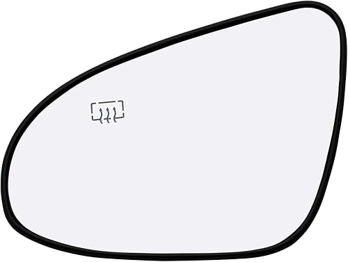 Montaje de cristal del espejo lateral del conductor con placa de respaldo de plástico calentada compatible con Toyota Corolla 2014-2019