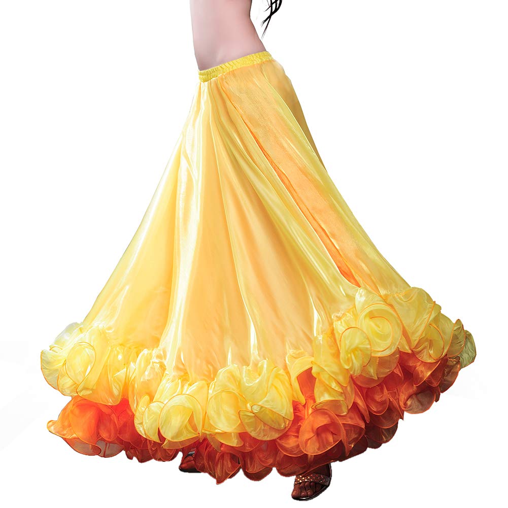 ROYAL SMEELA Bauchtanz Rock Flamenco Rock Damen Tanzkleid Karneval Professionell Tanzen Maxirock Bauchtanz Kostüm Kleidung Damen 25 Yard Große Swing Röcke