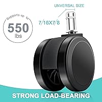 Vista 4 de Ruedas de repuesto para silla de oficina, ruedas para silla de oficina, ruedas giratorias para silla de oficina, ruedas para sillas de silla, ruedas