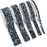 5 Rolls 5 Yards Crystal Rhinestone Ribbon Bling Rhinestone Ribbon Rolls Shiny Self Adhesive Diamond...