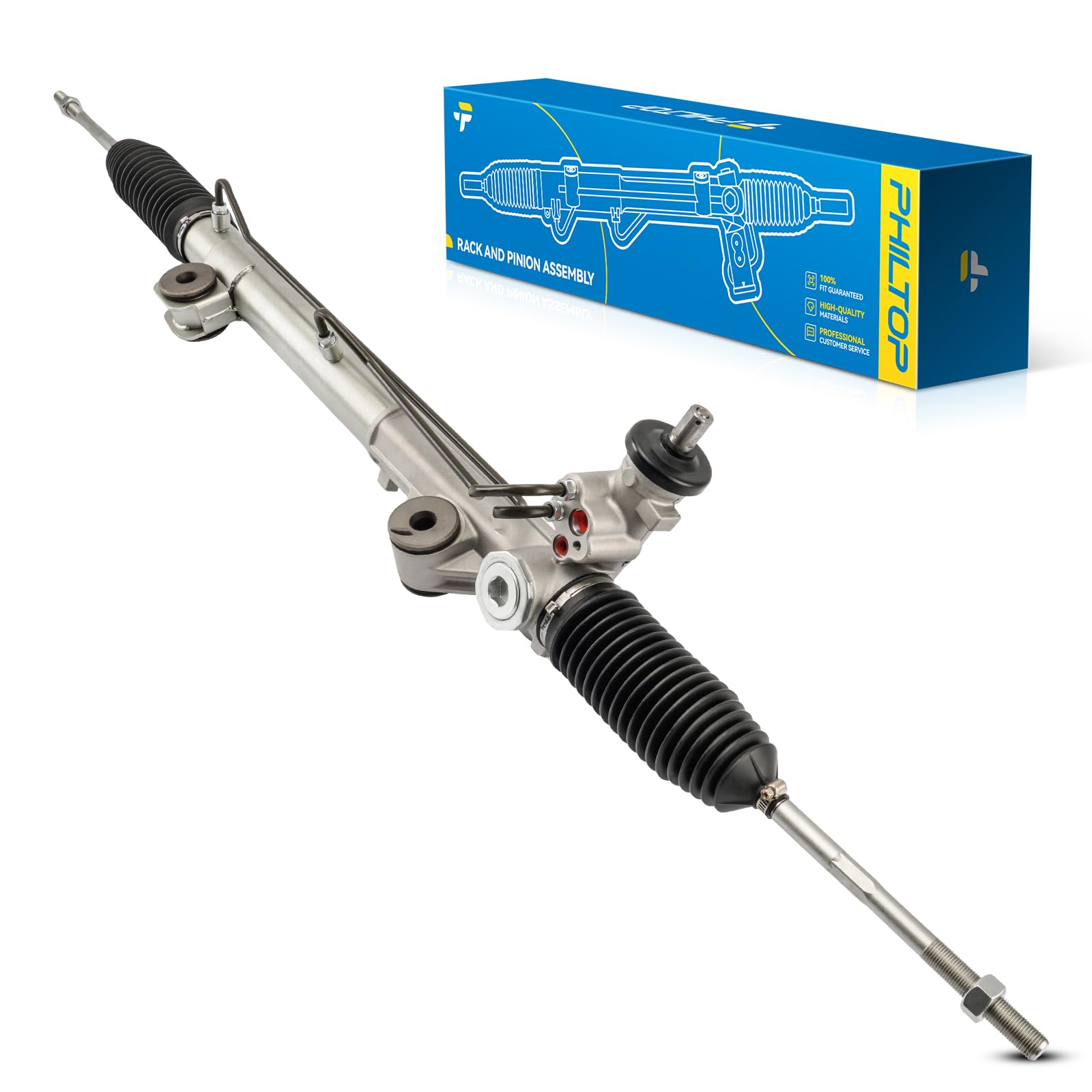 PHILTOP Power Steering Rack and Pinion Assembly Compatible with 2004-2008 F150 4.6L, 2004-2008 F150 5.4L, 2005-2008 F150 4.2L, 2006-2008 Mark LT 5.4L Replace 22-277, 22277, 4L3Z3504CB-image-22