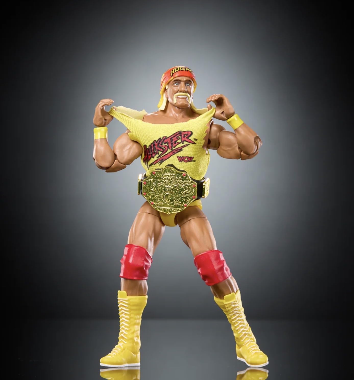 WWE Hulk Hogan The Hulkster with World Heavyweight Belt Mattel Elite Collection Monday Night Wars Series 11 Wrestling Action Figure Toy