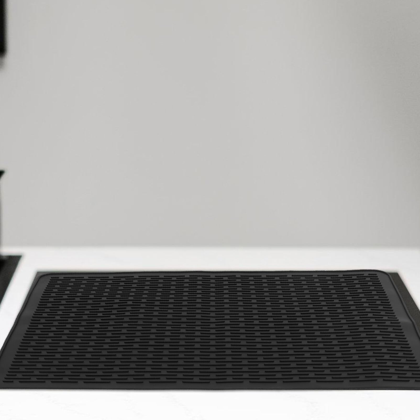 Hitzebeständige Arbeitsplattenmatte aus Silikon Schwarz, Flexibel | Waschbar, Leicht zu Reinigen, für Tisch und Küchenarbeitsfläche, Langlebig bei Hoher Temperatur