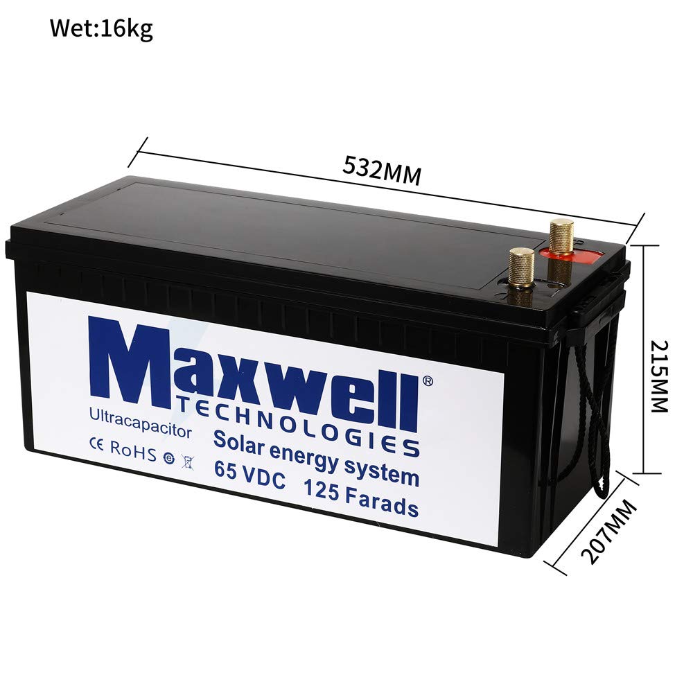 Maxwell Durablue 65V 125F Super Capacitor Module Solar Power System Home 24pcs 3000Farads car Battery ultracapacitor product thumbnail 6