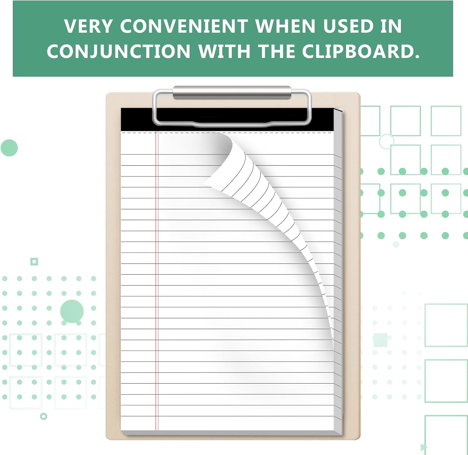 Legal Pads 5×8 Inch Notepad, 12 Pack Note Pads College Ruled Perforated Memo Pad for Work Study Daily Note Taking List, Lined Writing Pads Memo Refills Notepads for Office Home School, 30 Sheet/Pad - Image 4