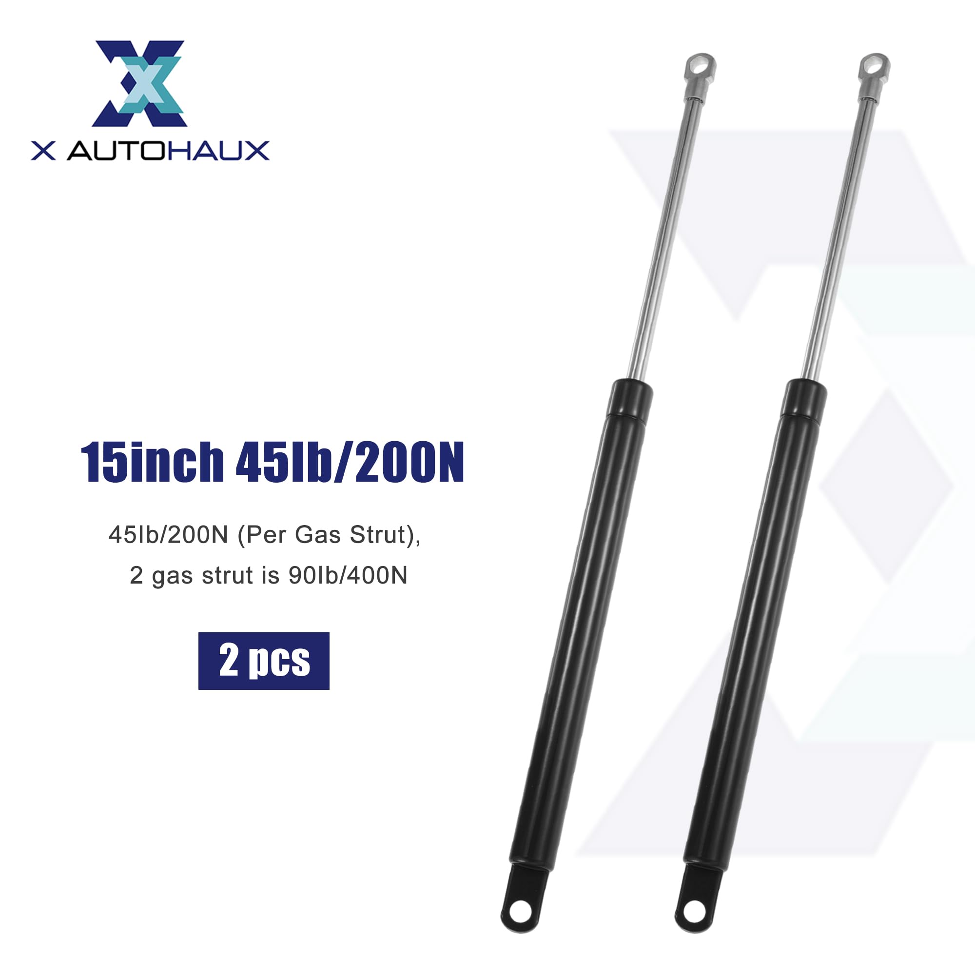 QUARKZMAN 2 Pz 15 Pollici 45Ib/200N Supporti a Gas Ammortizzatori Molla Universali Neri per Finestre, Ante, Coperchi di Armadi per RV, Auto, Camion, Barca