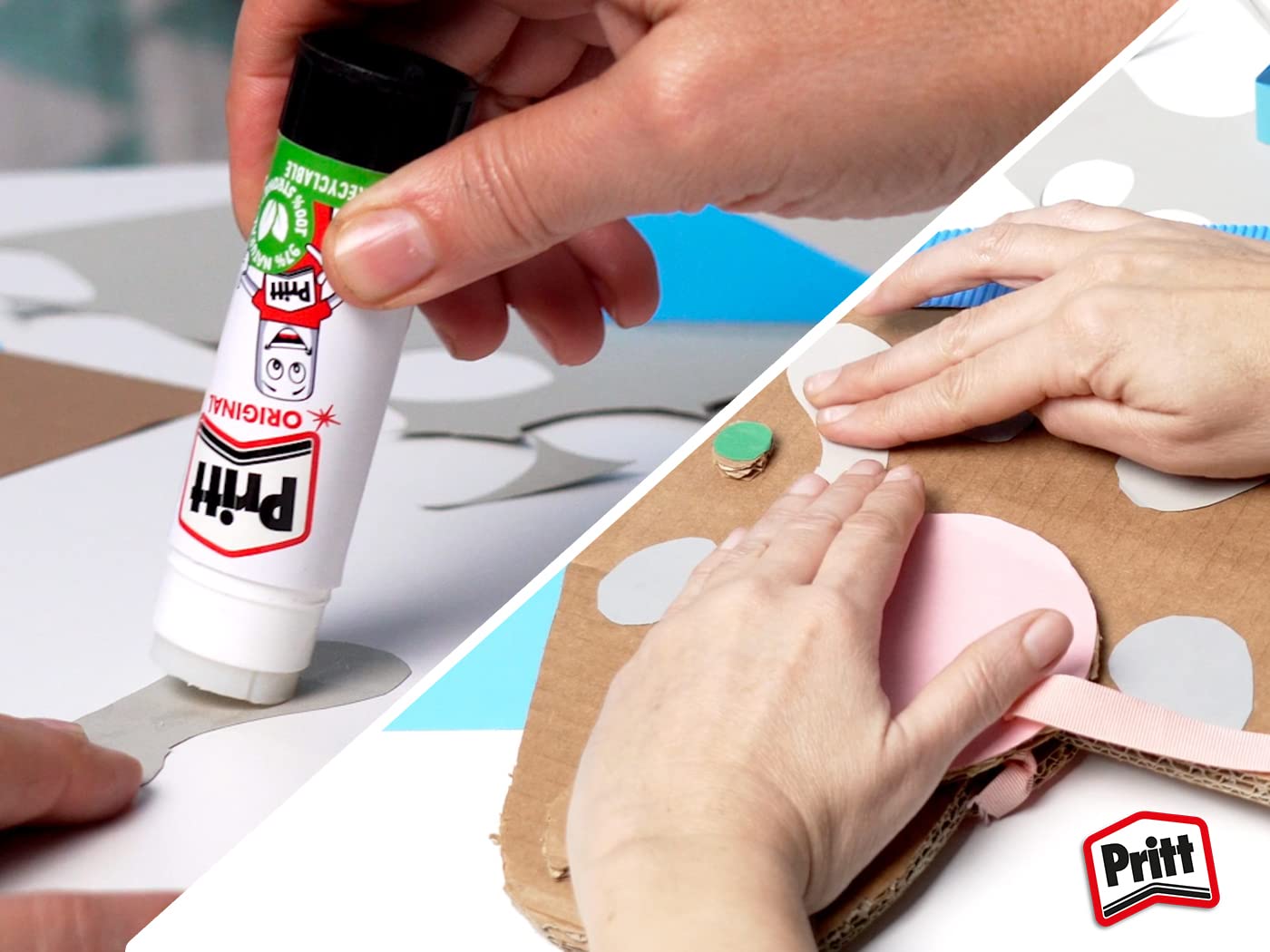 Pritt Glue Stick, Safe & Child-Friendly Craft Glue for Arts & Crafts Activities, Strong-Hold adhesive for School & Office Supplies, 22 g (Pack of 3)