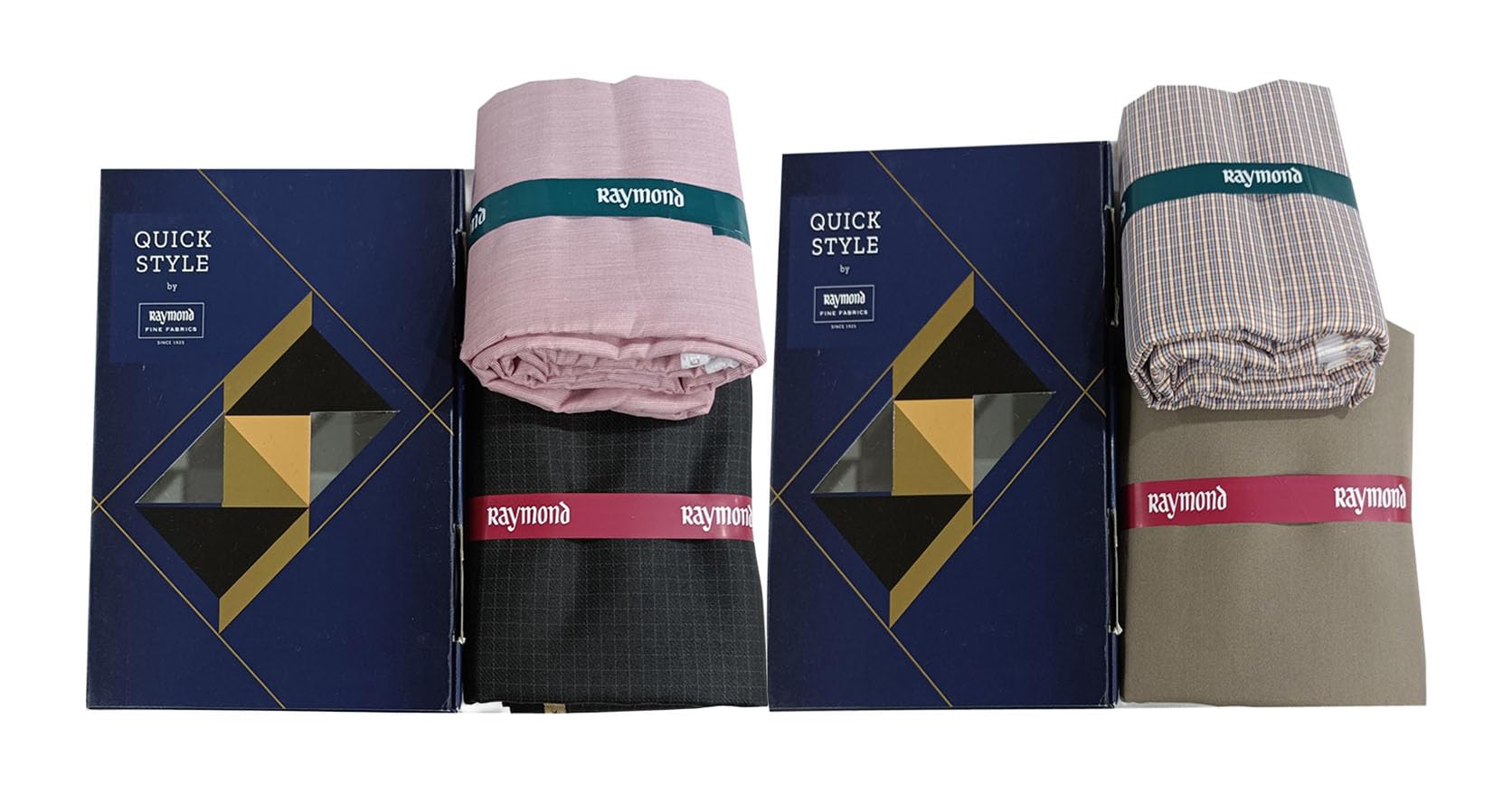 Men's Premium Unstitched Shirt & Trouser Fabric Combo Pack of 2 | Formal Shirting & Suiting Material Set | 2 Shirt Fabrics + 2 Trouser Fabrics | Gift Box Collection-image-26