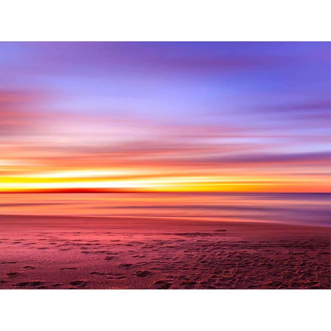 Wee Blue Coo Kasalovic Beautiful Sunset Ocean Beach Art Print Poster Wall Decor 12X16 Inch