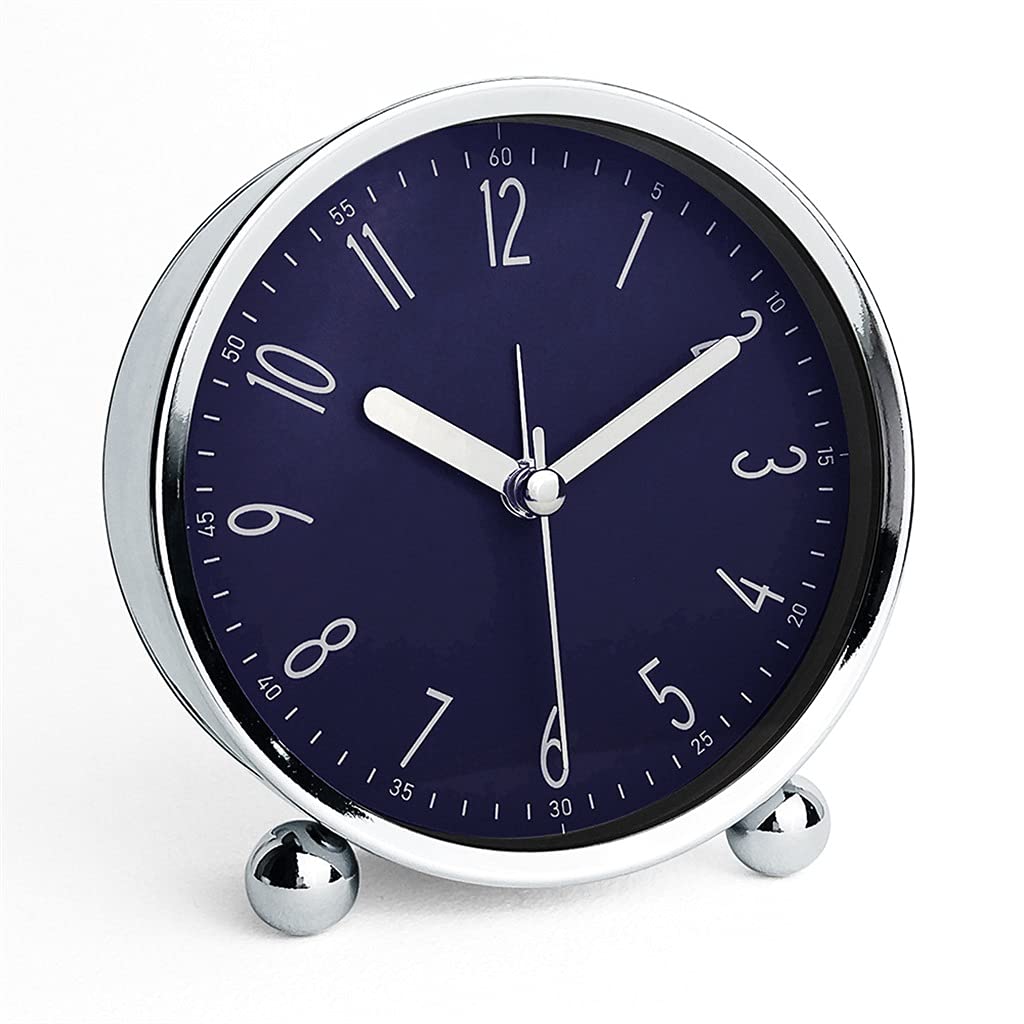 Hrwly Argento Desktop Clock Bedside Mute Alarm Ornaments Digital(Argento)