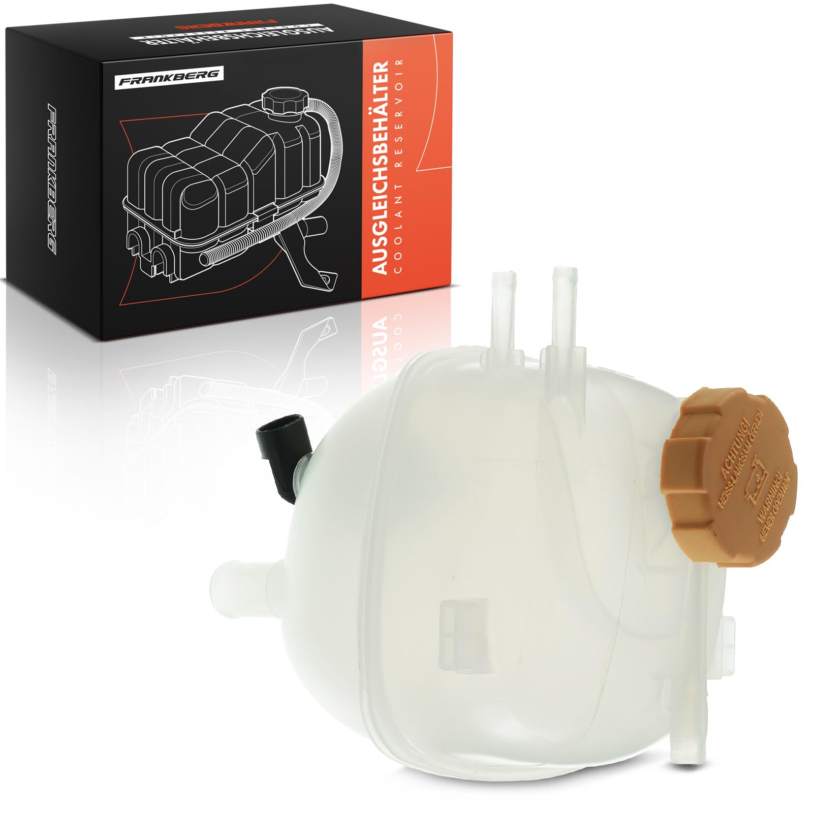 Frankberg Coolant Expansion Tank With Cap Compatible with Signum 1.9L-3.2L 2003-2008 Signum Z03 1.8L 2005-2008 Vectra MK II 1.8L-3.2L 2000-2009 Replace# 1304237