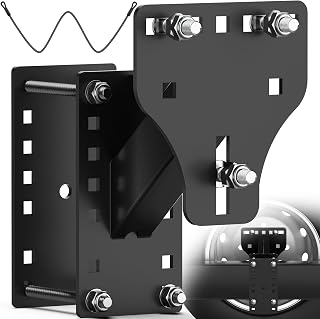 WELLUCK Trailer Spare Tire Mount: Fits 4/5/6/8 Lug Wheels on 4-6.5" Bolt Patterns, 180lbs Capacity, Anti-Theft Cable for Utility Boat Trailers
