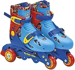 Patrulha Canina Patins 3 Rodas - Com acessórios de segurança