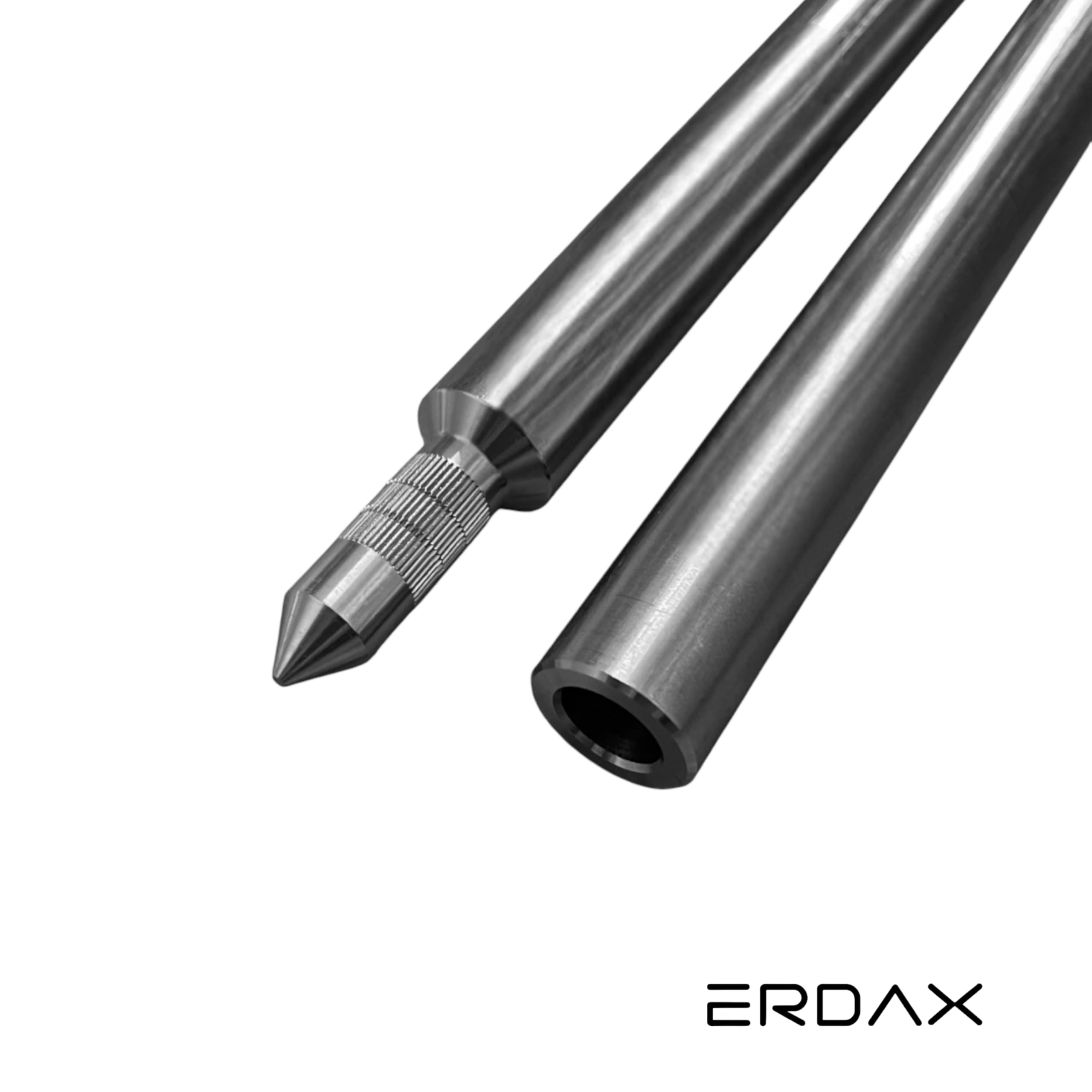 Tiefenerder V4A Set 3x 1m - Erdungsstangen 20mm Durchmesser aus Edelstahl + SDS Max Eintreiber + Kreuzerder Klemme - Erdungsstab für Erdungskabel PV Anlage Staberder 1m Erdung Komplettset