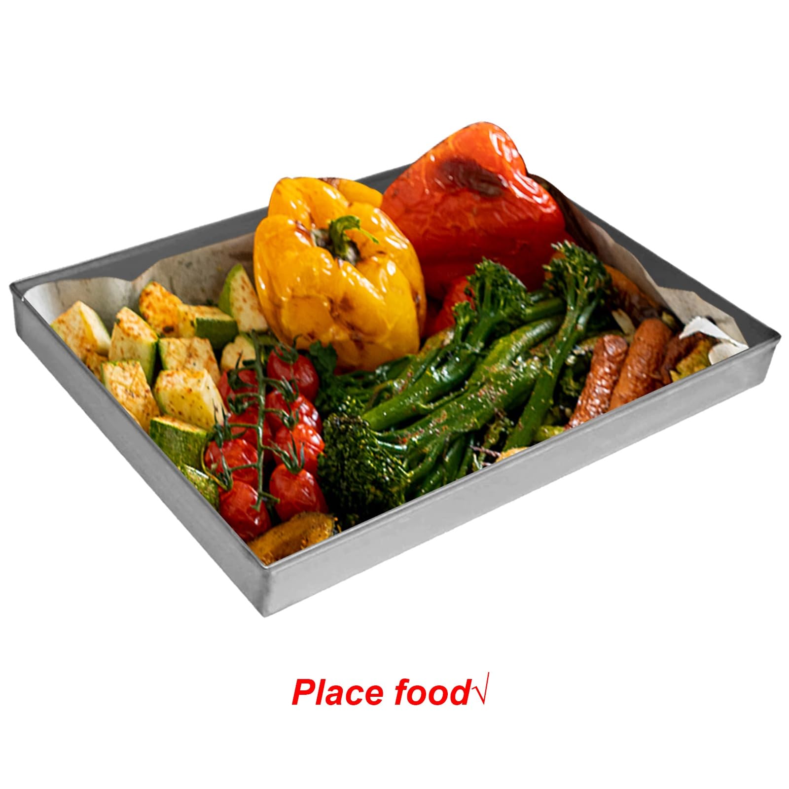 Bandeja Horno Acero Inoxidable, Bandejas Resistente A Altas Temperaturas, Bandejas de Goteo para Cocina y Baño(70x40x5cm/28x16x2in)