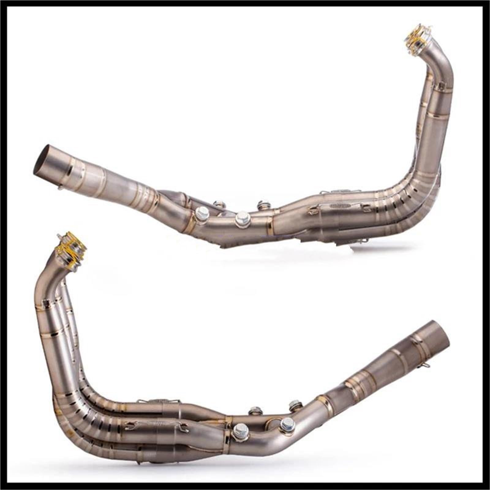 Sezione coda scarico Connettore Collettore Sistema Di Scarico Moto Marmitta Originale Per BMW S1000R 2021-2025 S1000RR 2019-2025(Style 1 Stainless Steel)
