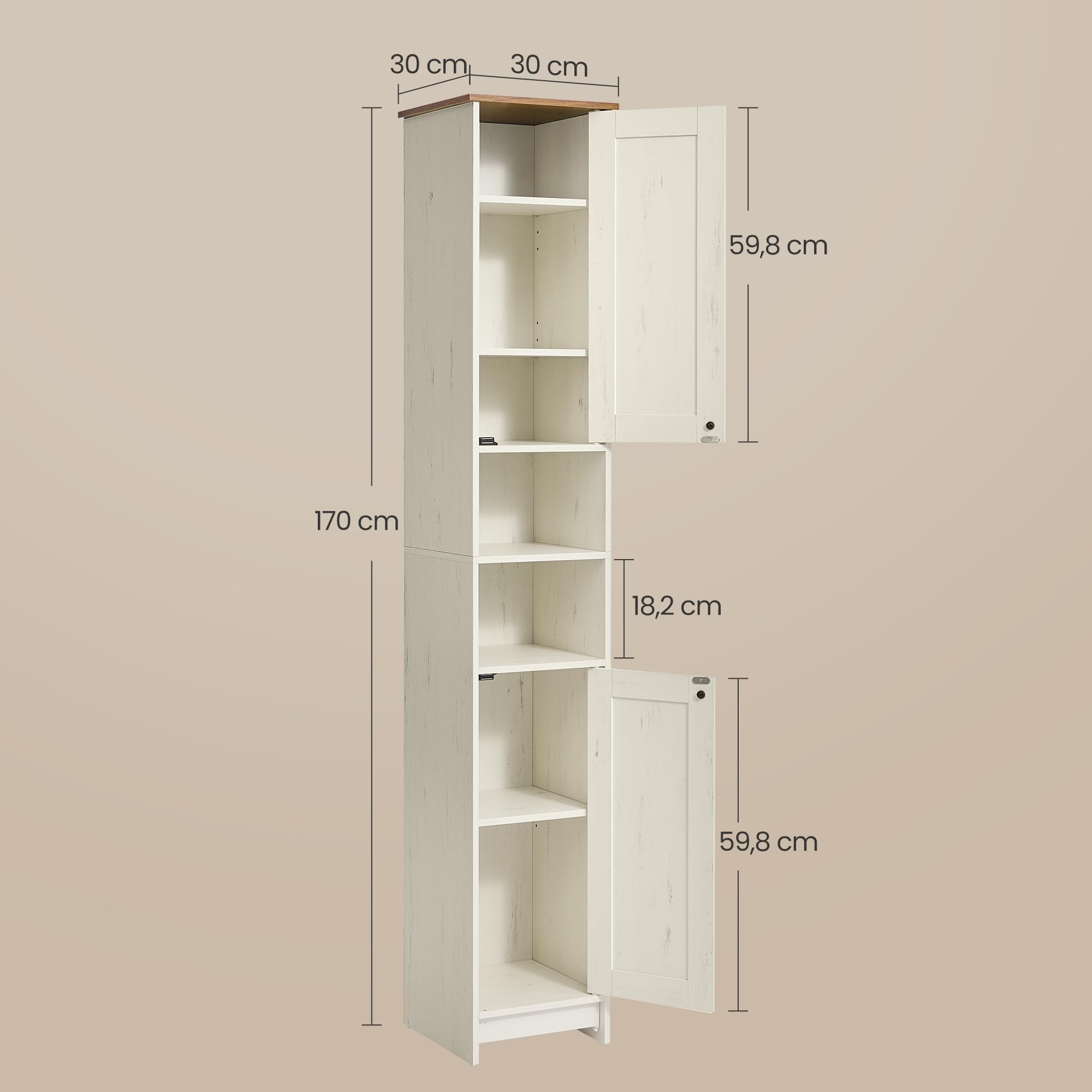 Hochformatiger Badschrank für vertikalen Stauraum