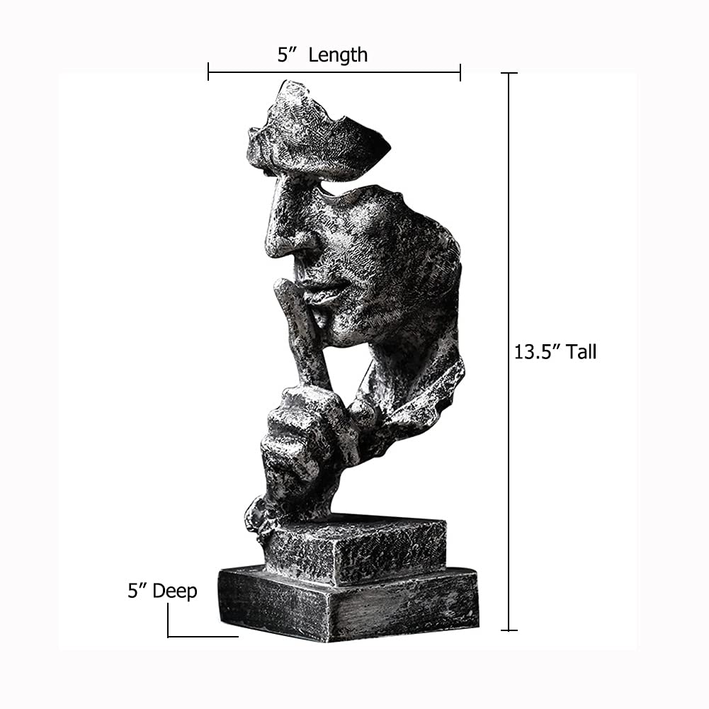 Amazon.com: Scekackdv Silence is a Golden Statue Modern Mens