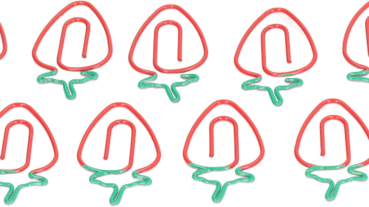 KIMISS 100Pcs Strawberry Paper Clips Cute Electroplated Metal Clips in Adorable Strawberry Design for Home and Office Use