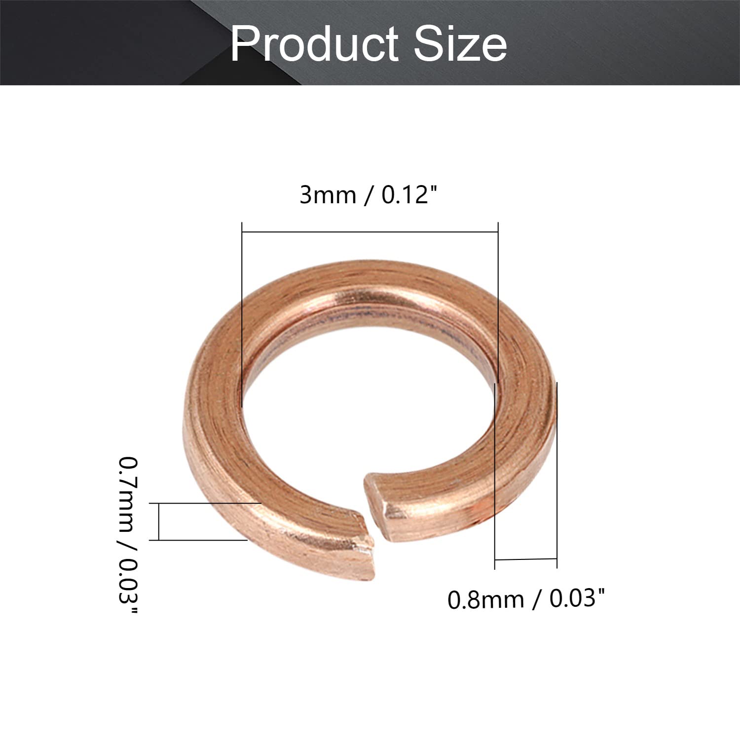 M8 Spring Washers MroMax M8 Copper Spring Washers - 20pcs 0.31 Inner ...