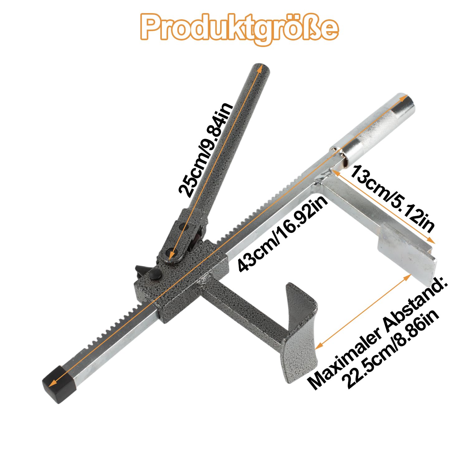 Changeur de pneu universel pour voitures et motos, kit de réparation de pneus de camion, outil de démontage de pneus de voiture et de moto (noir, 43 cm)