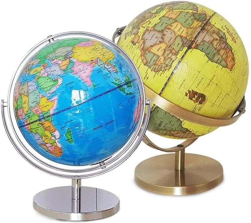 12.5in Large Educational Globe, 720° Rotating Metal Geographic World Globe for Home and Office Decoration (One Color 32cmb)