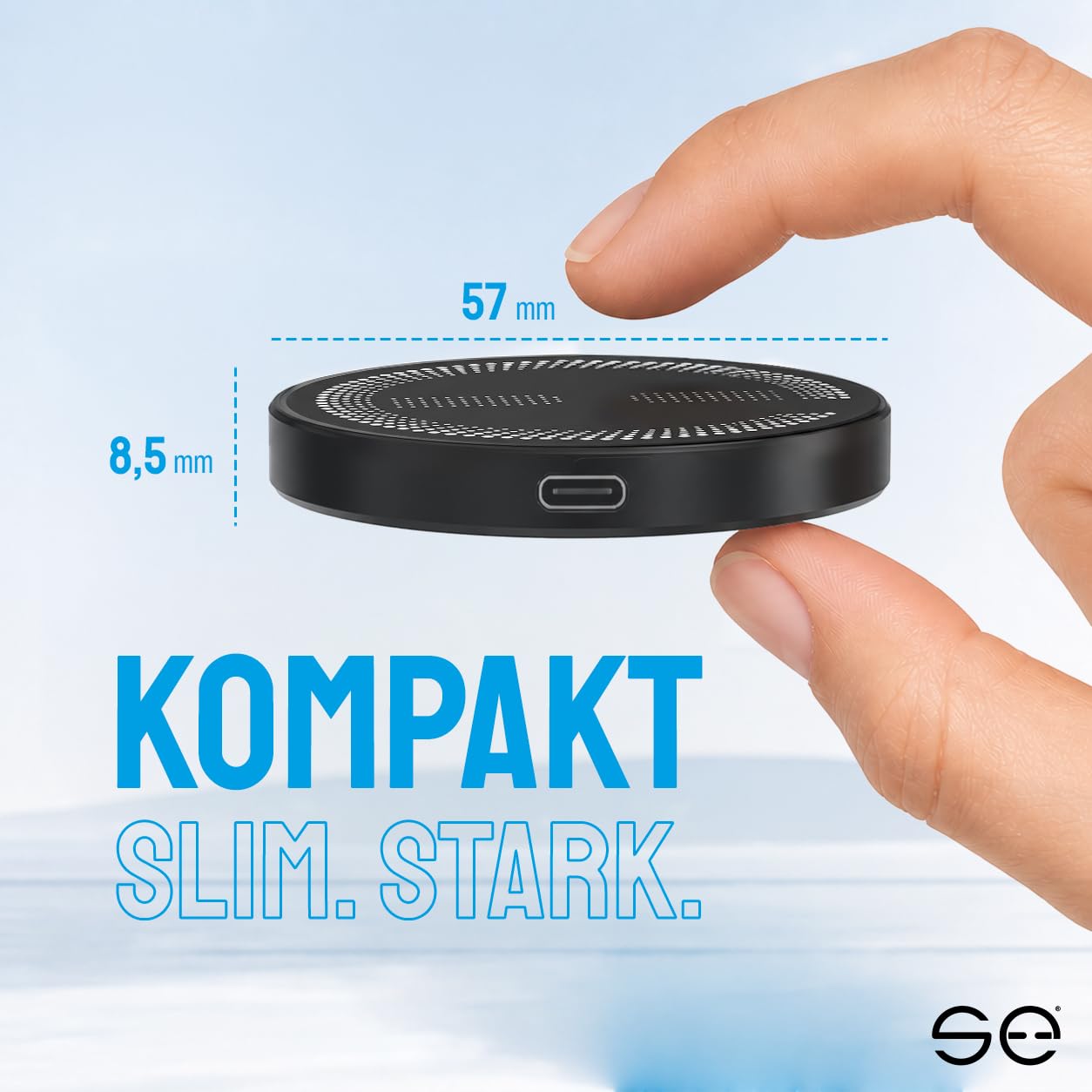 se® SNAP-POWER-BUNDLE – Handyhalterung mit Ladefunktion: SNAPMOUNT Vakuum-Halterung + SNAPCHARGE 15W Magnetisches Ladepad, kompatibel mit MagSafe, für Auto & Zuhause, USB-C, Metallring inklusive