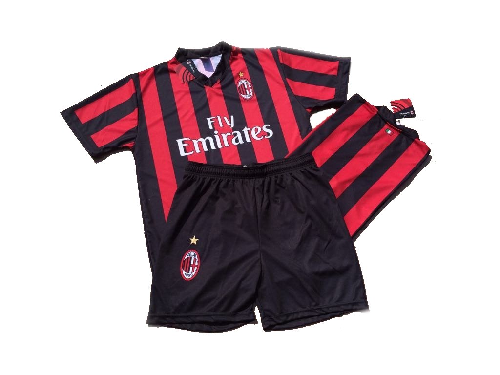 Completo Milan Bambino 8 Anni Maglia + Pantaloncini Replica Ufficiale 2017-18 Senza Nome Numero Anni 8