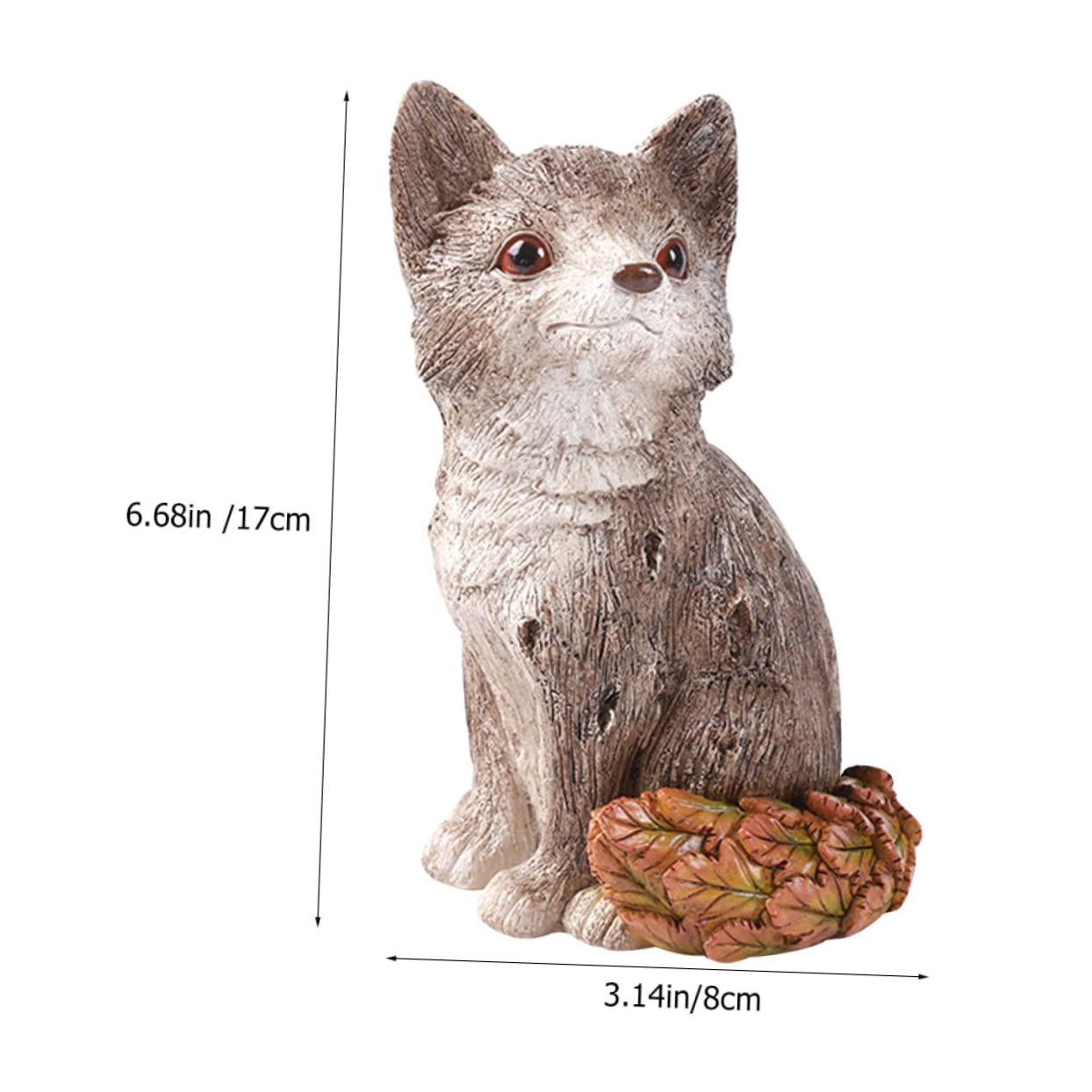 ibasenice Wunderschöne Fuchs Gartenfigur Aus Hochwertigem Resin Dekorative Tierstatue Für Garten Und Innenräume Liebevolle Deko Für Pflanzen Geschenkideen Kunstvoll Gestaltet Wetterfest
