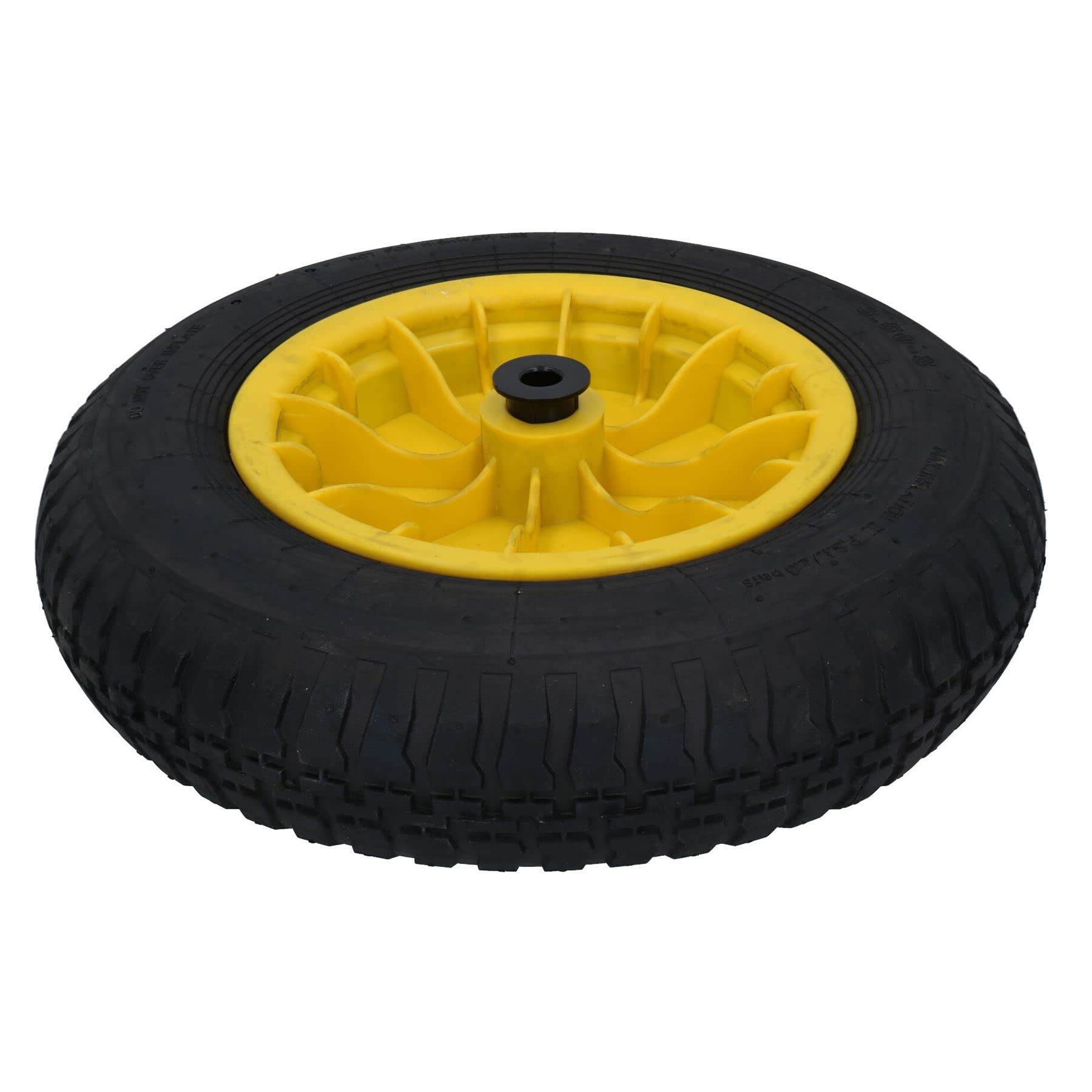 Schubkarrenrad, 35,6 cm, maximale Belastung 160 kg, 25,4 mm oder 13 mm Bohrung, 2 Stück