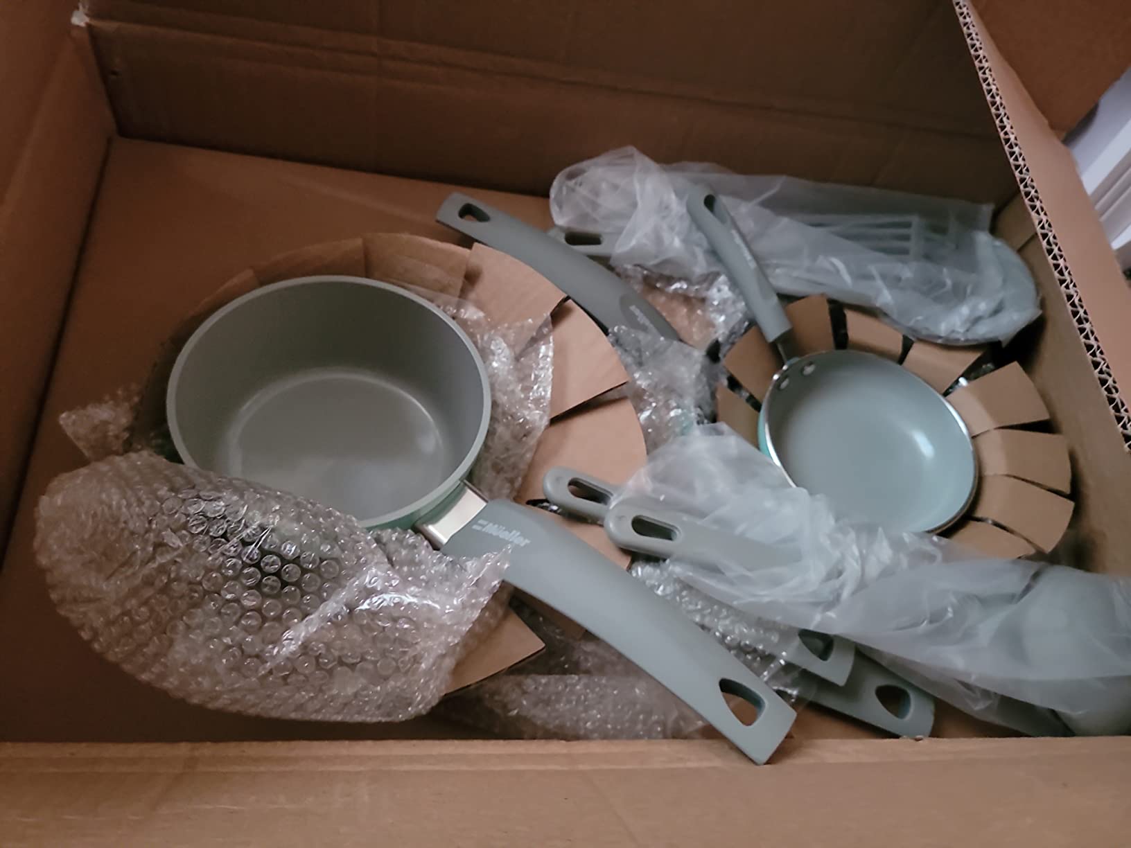 17/mo Finance Mueller Pots and Pans Set Healthy Stone 16Piece