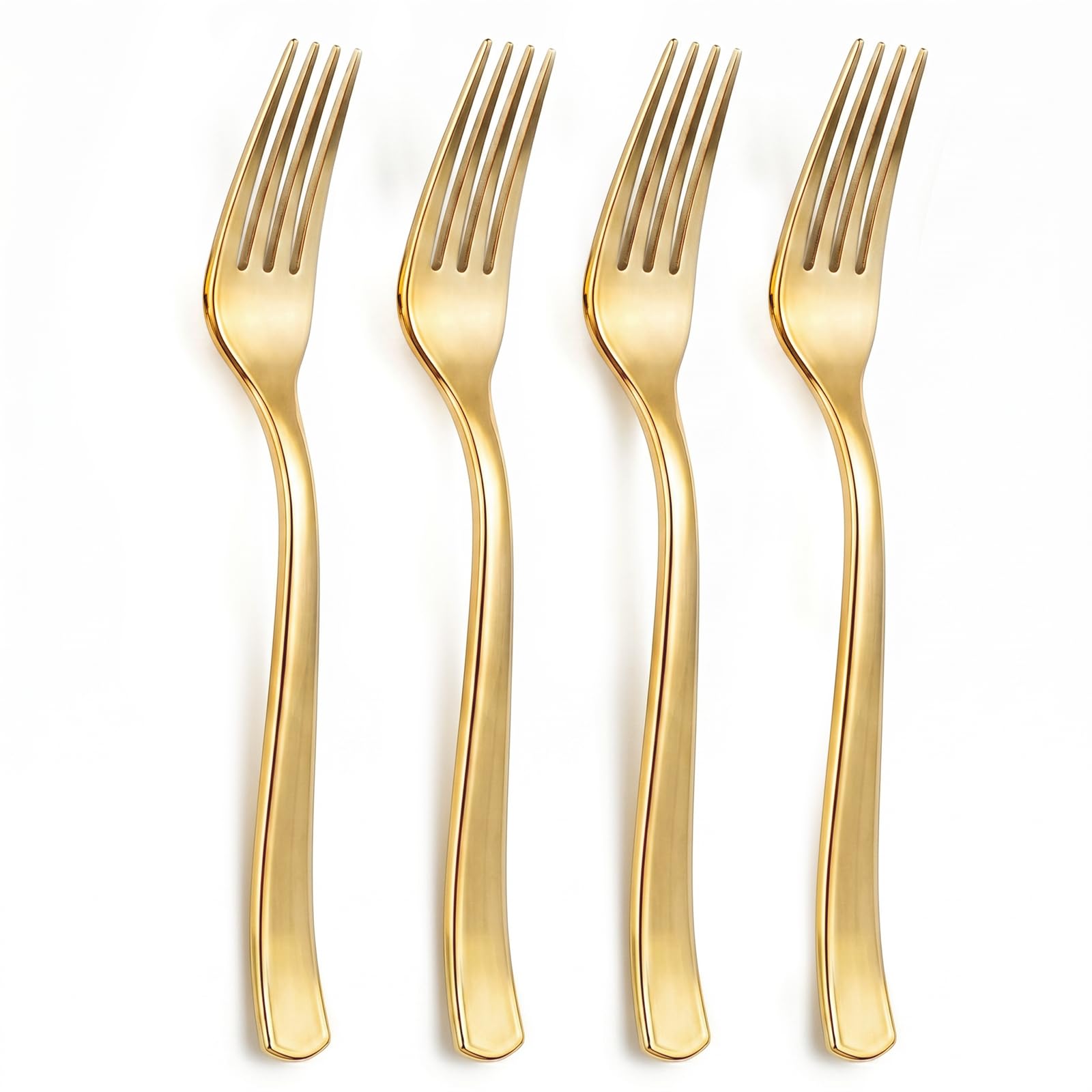 Liacere 360Pcs Plastic Forks - Heavyweight Forks - 7 Inch Heavy Duty Gold Disposable Forks- Gold Plastic Silverwar Perfect For Parties&amp;Weddings&amp;Thanksgiving&amp;Restaurants And Daily Using&amp;Fall Party