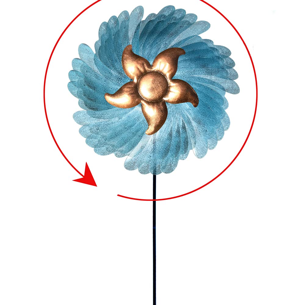 COOZZYHOUR Windspiel Krabbe Aus Metall – 99,1 Cm Hoch, Garten-Deko, Wetterfest, Für Terrasse & Rasen