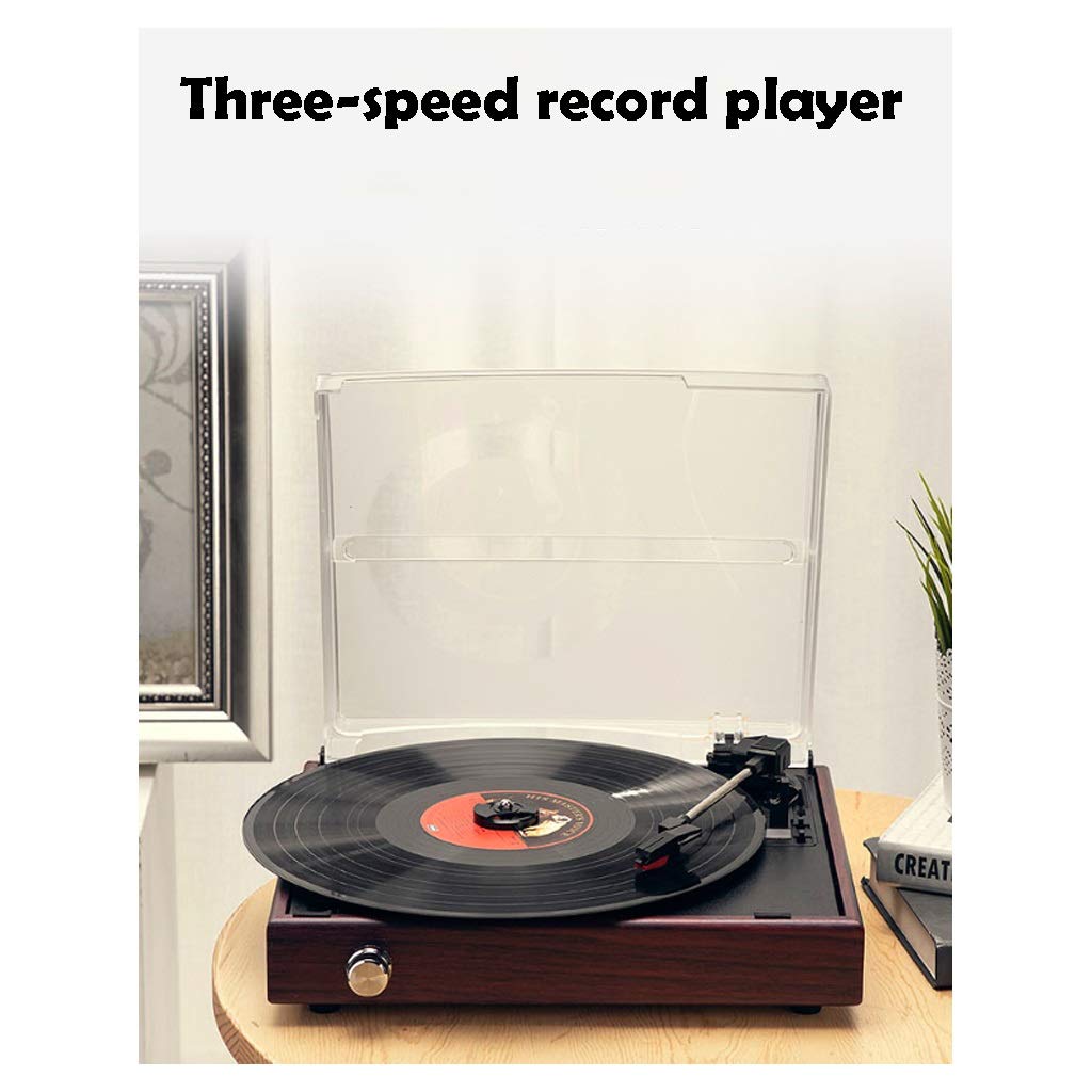Giradischi in vinile, trasmissione a cinghia integrata a 3 velocità wireless Bluetooth dischi in vinile, giradischi con 2 altoparlanti stereo la casa