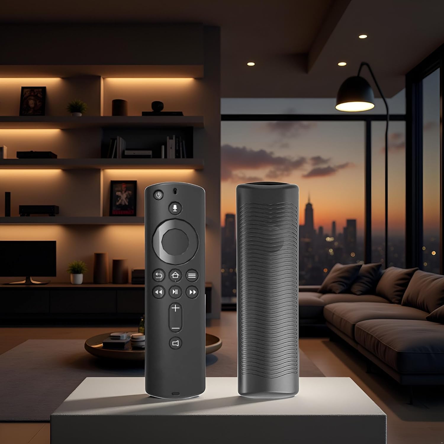 1 funda protectora negra de 5.9 pulgadas, funda de silicona suave, a prueba de golpes, antideslizante, repuesto para control remoto Amazon Fire TV Stick 4K, accesorios (electrónica)