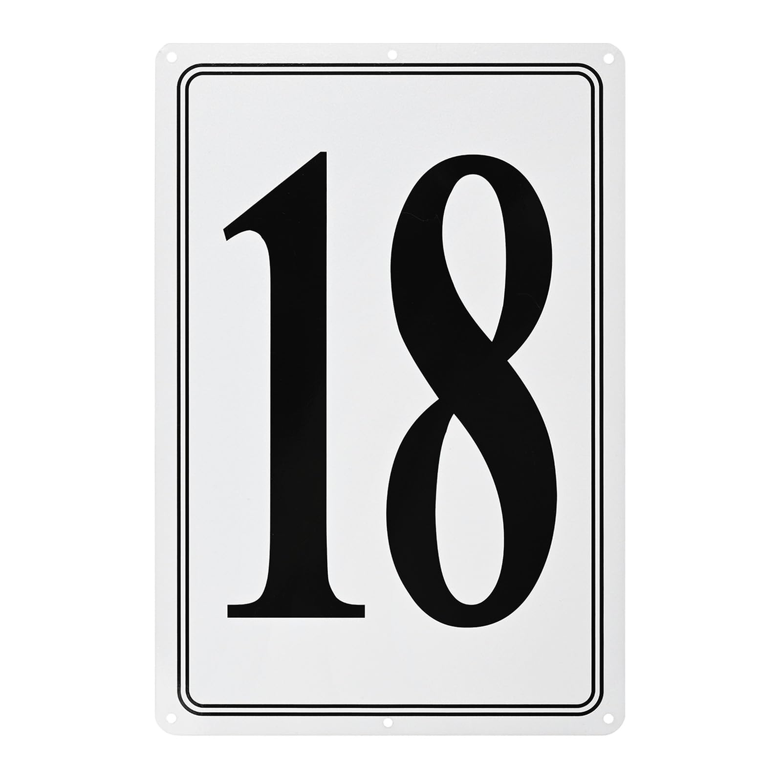 M METERXITY Aluminum Number Sign 18, 11.8 Inch House Numbers and Metal Letters, Parking Spot Letter Signs