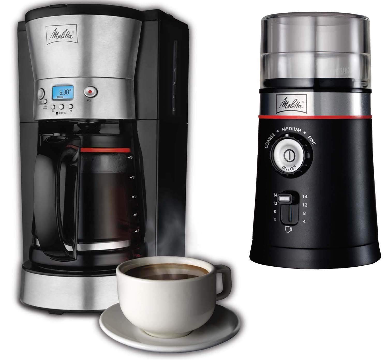 Melitta 46893 programable 12-cup Cafetera eléctrica w/Bonus manos libres  Bean Grinder : Amazon.com.mx: Hogar y Cocina