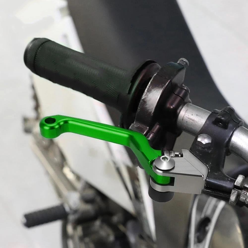 Kit Levier Embrayage Levier Frein Moto Pour KX60 Pour KX-60 Pour KX 60 1983-1995 1996 1997 1998 1999 2000 2001 2002 2003 Leviers Embrayage Frein Pivotant De Moto(Green)