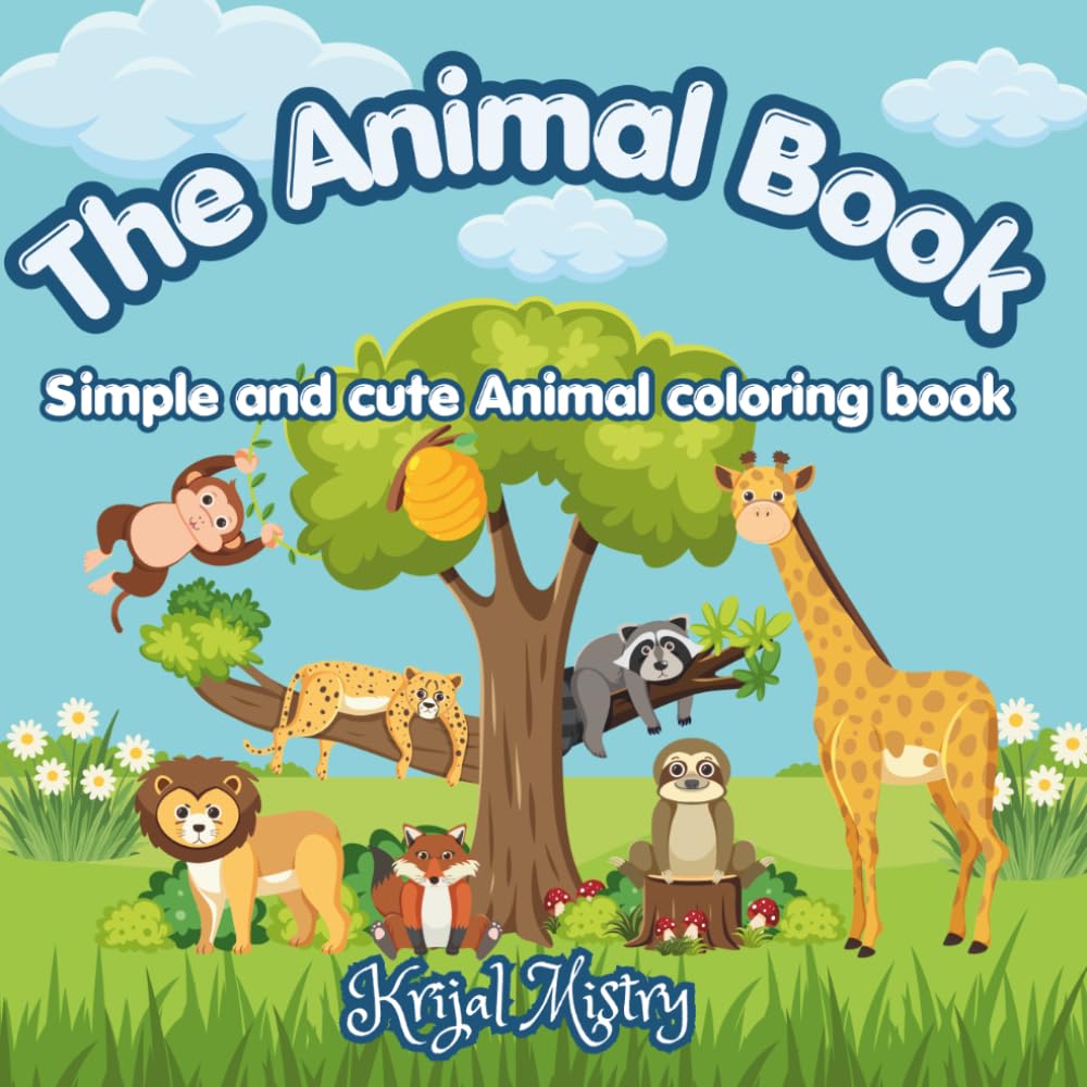 The Animal Book: A simple and cute Animal coloring book