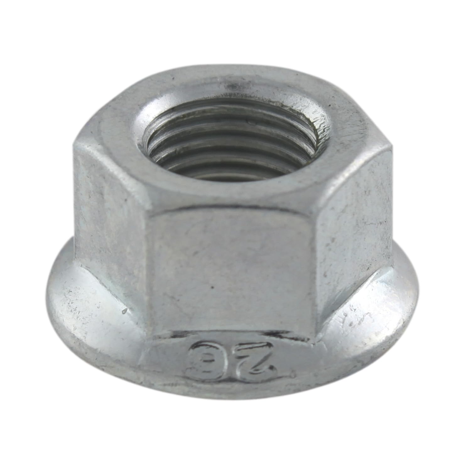 KHEbikes KHE Axle Nuts 3/8" 26 TPI - Pack of 2 - Steel Flange Nuts - BMX Hub Nut - Bicycle Axle Nut - Silver