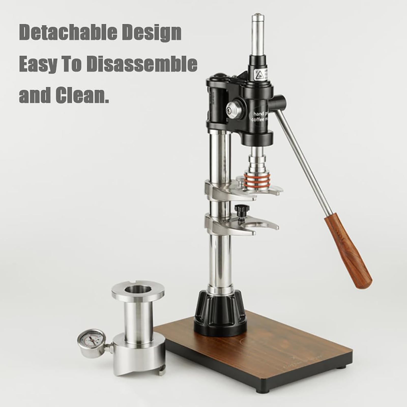Macchina per caffè espresso a leva manuale, macchina per caffè a pressione manuale da 16 bar, portatile, capacità acqua della camera da 100 ml, risparmio di manodopera, facile da smontare e pulire