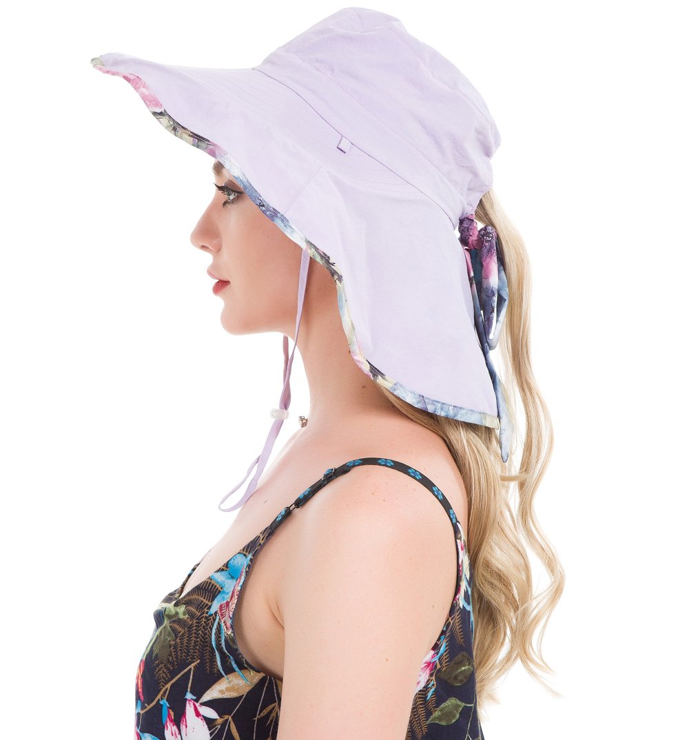 Wide Brimmed UV Protection Flap Hat 