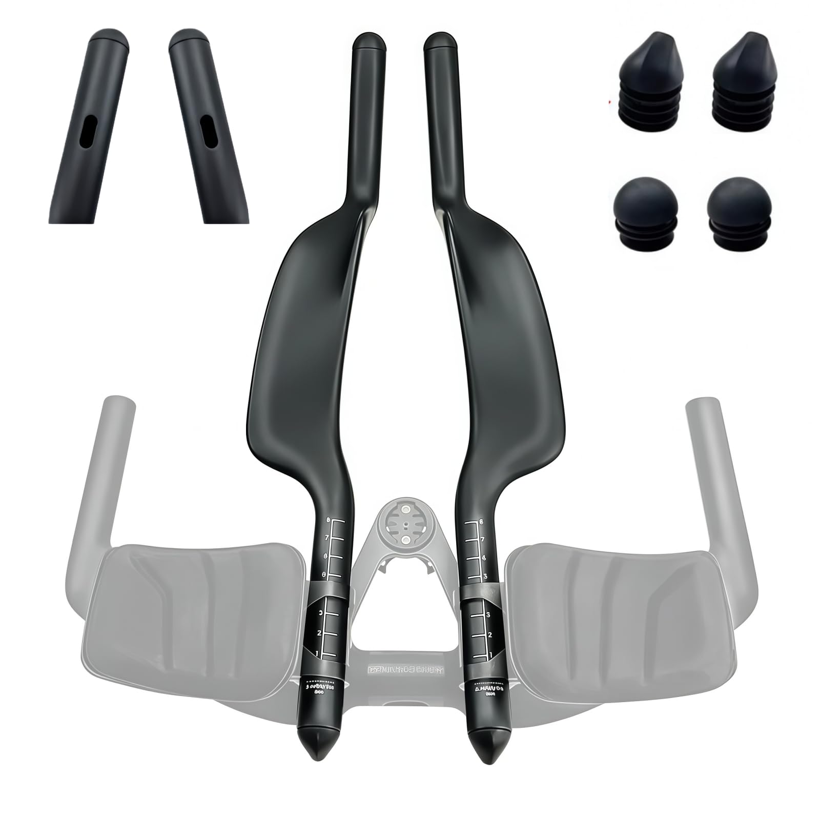 Joxvizx Carbon Bicycle TT Arm Rest Aero Bars Extension for