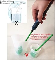 Vista 6 de Paletas mezcladoras de resina, 12 accesorios de mezcla de taladro, mezclador de pintura reutilizable para taladro, paletas de taladro epoxi